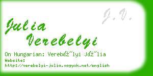 julia verebelyi business card